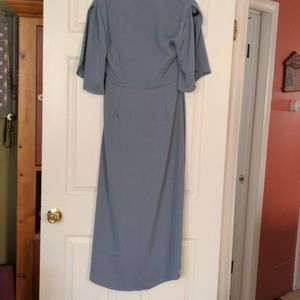 Lulu Slate blue draped dress